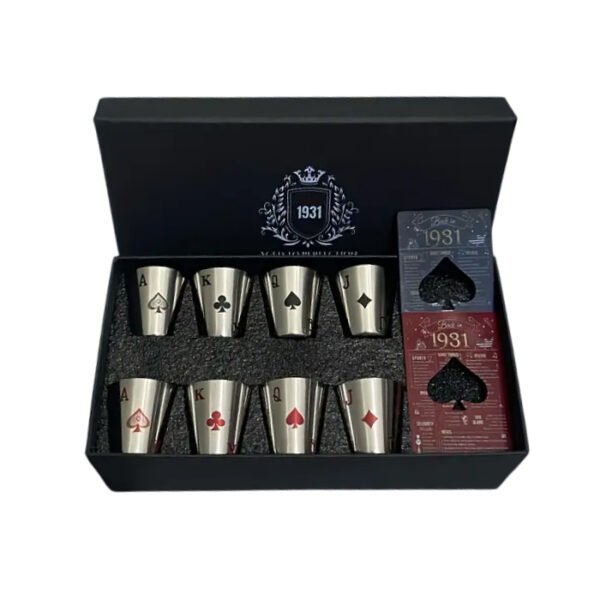 Set de Vasos Rey del Brindis de Poker